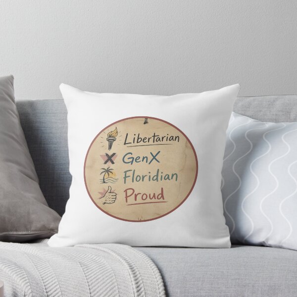 Item preview, Libertarian GenX Floridian Proud – Identity Badge Graphic with Icons designed and sold by NotSoSubtleRosiePeas.