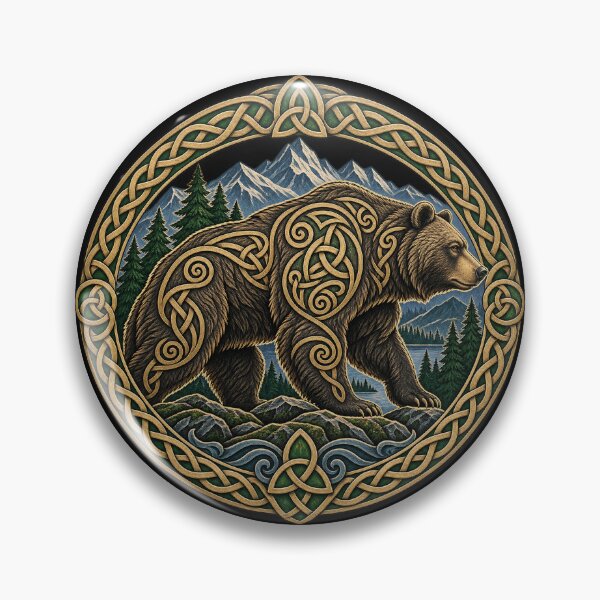 Item preview, Celtic bear, mountains and interlacing patterns designed and sold by lAnJefurtifeu.