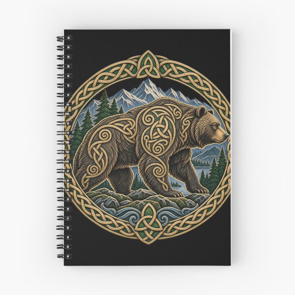 Item preview, Celtic bear, mountains and interlacing patterns designed and sold by lAnJefurtifeu.