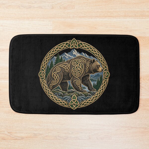 Item preview, Celtic bear, mountains and interlacing patterns designed and sold by lAnJefurtifeu.