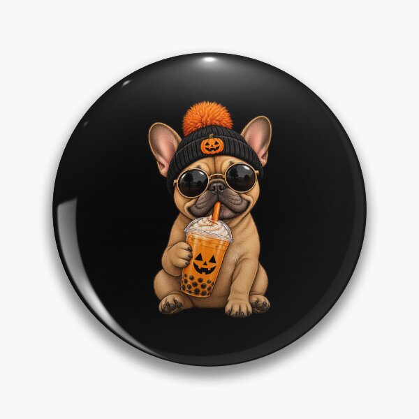 Item preview, French Bulldog Halloween Iced Coffee Sunglasses Beanie Dog designed and sold by Whirx.