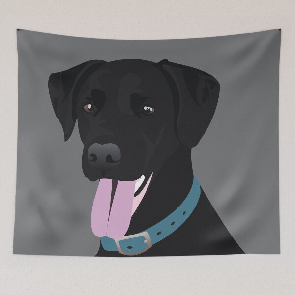 Item preview, Dante the Black Labrador designed and sold by KCPetPortraits.
