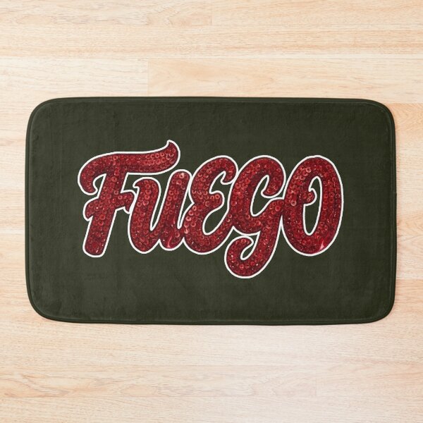 Item preview, Red Sequins Fuego Script Word Typography Design designed and sold by MaRCAStro.