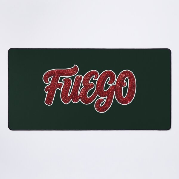 Item preview, Red Sequins Fuego Script Word Typography Design designed and sold by MaRCAStro.