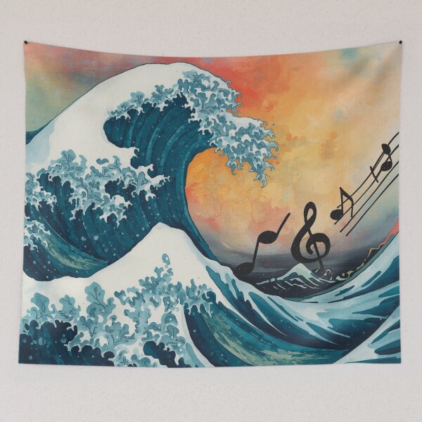 Item preview, Ocean Symphony Wave – Musical Notes Sea Wave Abstract Art. designed and sold by fbtrisha.