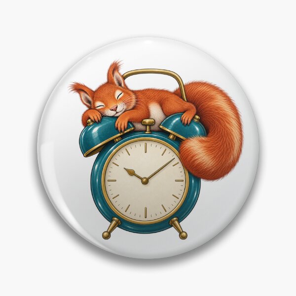 Item preview, Squirrel asleep on an old alarm clock designed and sold by Lazenco.