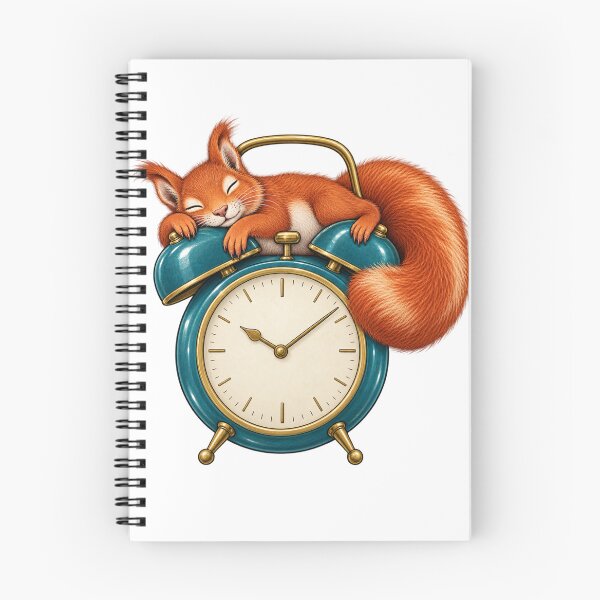 Item preview, Squirrel asleep on an old alarm clock designed and sold by Lazenco.