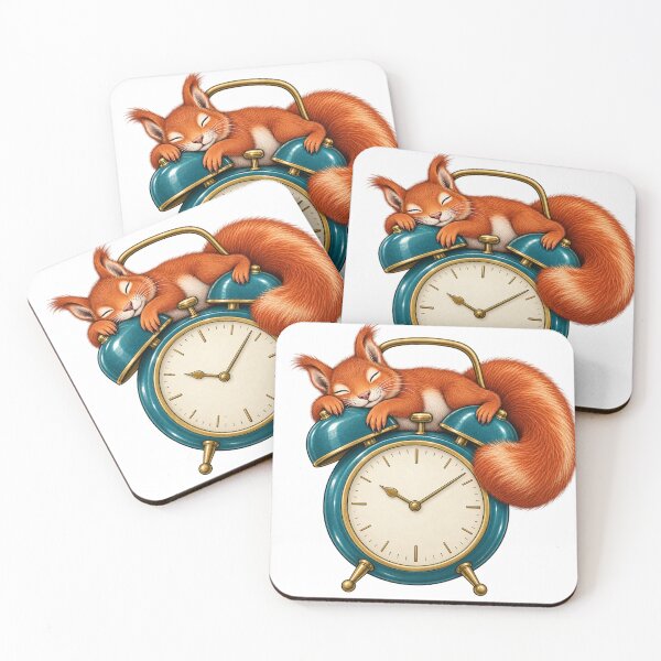 Item preview, Squirrel asleep on an old alarm clock designed and sold by Lazenco.