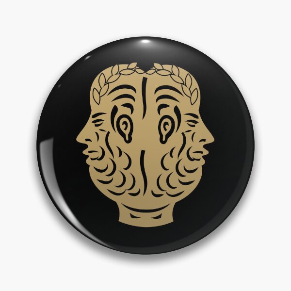 Item preview, Janus Double Head Ancient Roman Coin Symbol designed and sold by The Abstract Vision.