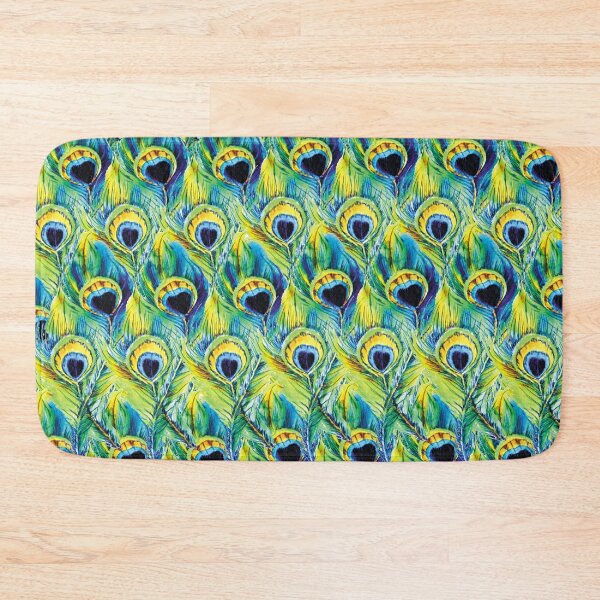 Item preview, Peacock feathers background print. designed and sold by JrNergal.