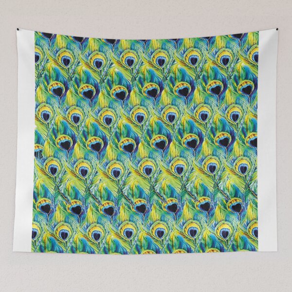 Item preview, Peacock feathers background print. designed and sold by JrNergal.