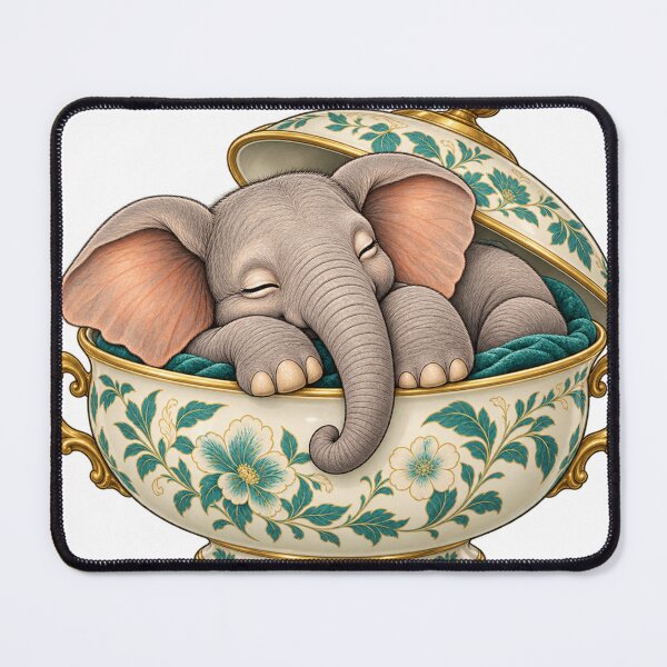 Item preview, A sleeping elephant in a flowery tureen designed and sold by Lazenco.