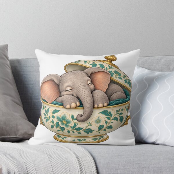 Item preview, A sleeping elephant in a flowery tureen designed and sold by Lazenco.
