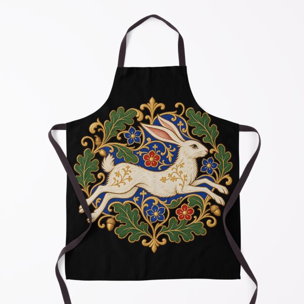 Item preview, Illuminated hare, flowery medieval art designed and sold by lAnJefurtifeu.