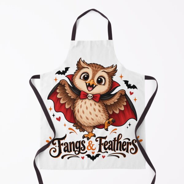 Item preview, Bats & Feathers – Cute Vampire Owl Halloween Design designed and sold by LittleGinnyArt.