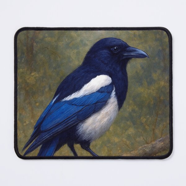 Item preview, Magpie Painting – Elegant Black and White Bird Art designed and sold by GalleryKauffeld.