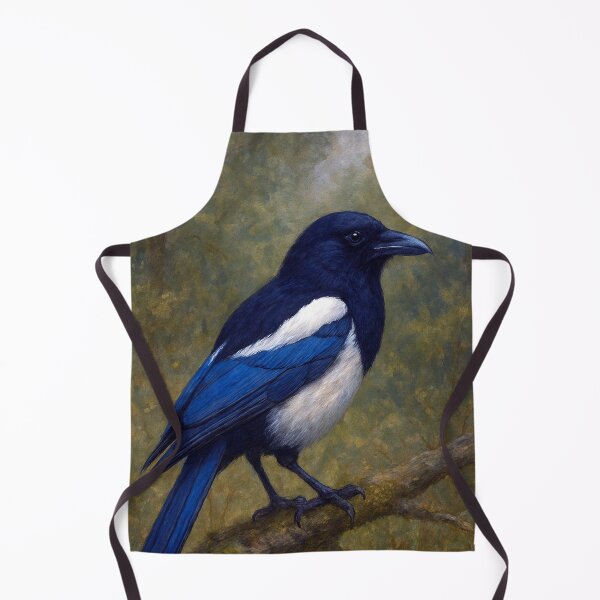 Item preview, Magpie Painting – Elegant Black and White Bird Art designed and sold by GalleryKauffeld.