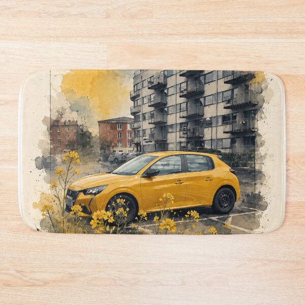 Item preview, Sunshine on a gray day - yellow car watercolor  designed and sold by Weird & wonderful .