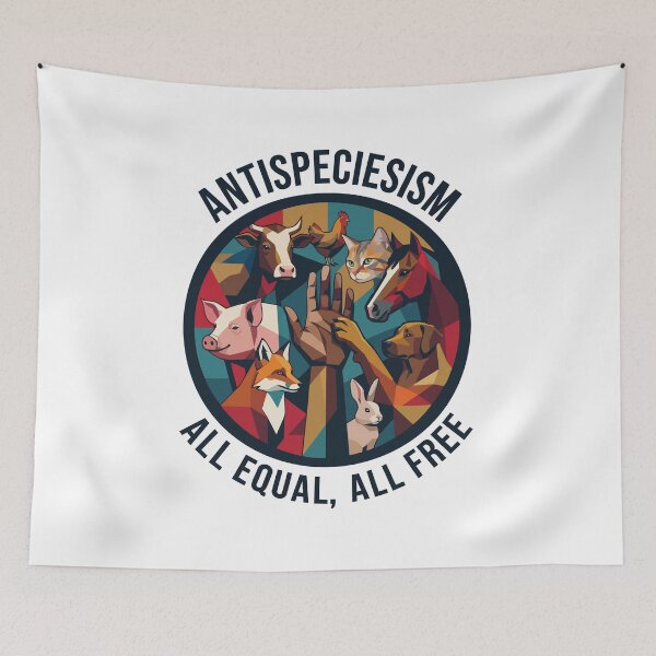 Item preview, Antispeciesism - Animal Rights - All Equal All Free designed and sold by Veroverostudio.