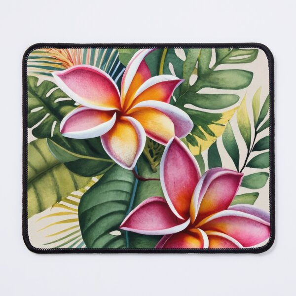 Item preview, Twin Pink Plumeria in Layered Foliage designed and sold by BeachWhisper.
