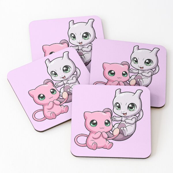 Item preview, Baby Mew and Mewtwo designed and sold by JablesCreates.