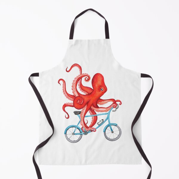 Item preview, Cycling Octopus Artistic Illustration for Ocean and Bike Lovers designed and sold by Hamoodurrehman.