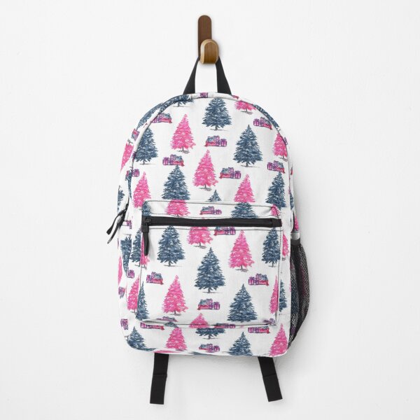 Item preview, Blue and Pink Christmas Tree Forest designed and sold by FaireWaveArt.