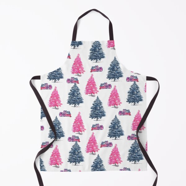 Item preview, Blue and Pink Christmas Tree Forest designed and sold by FaireWaveArt.
