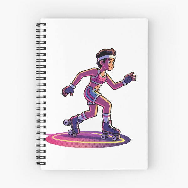 Item preview, Retro Roller Skater 3D Comic Neon Quad Skate designed and sold by DIUMERI.
