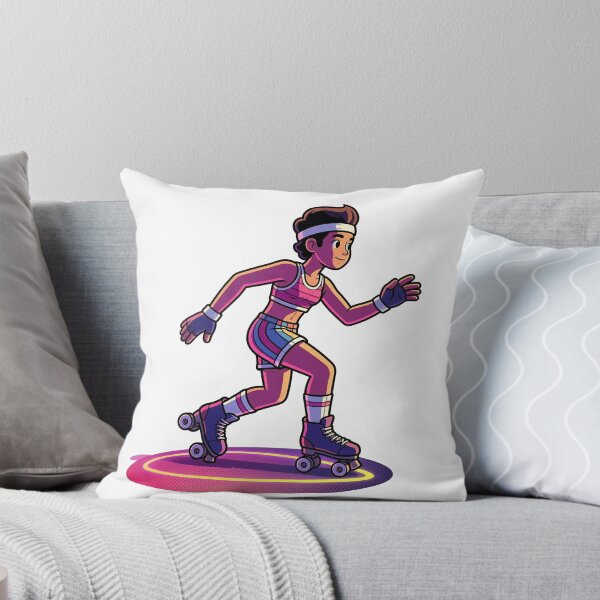 Item preview, Retro Roller Skater 3D Comic Neon Quad Skate designed and sold by DIUMERI.