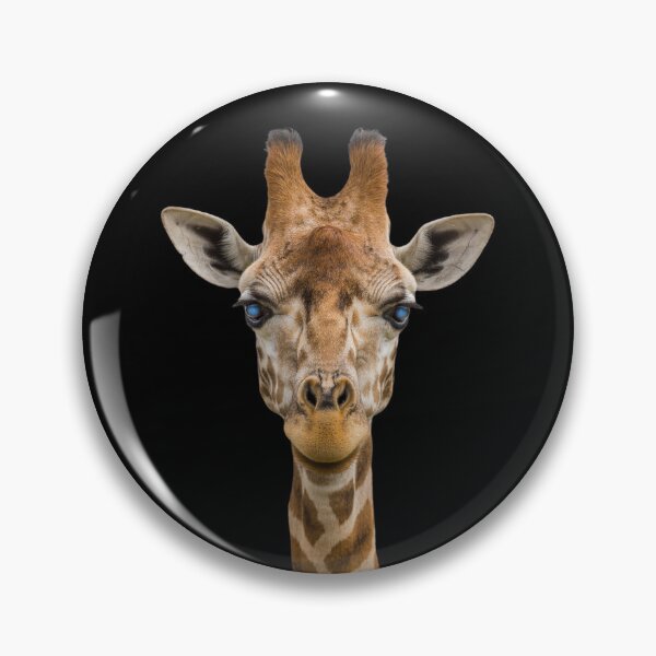 Item preview, Giraffe Face Portrait Blue Eyes Safari Animal Art designed and sold by cabana.space.