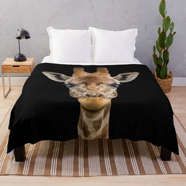 Item preview, Giraffe Face Portrait Blue Eyes Safari Animal Art designed and sold by cabana.space.