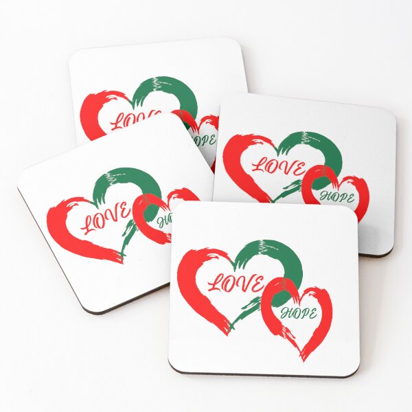 Item preview, Love & Hope Dual Brushstroke Hearts Vector Art designed and sold by Carftora786.