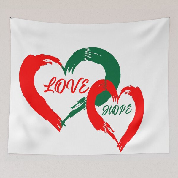 Item preview, Love & Hope Dual Brushstroke Hearts Vector Art designed and sold by Carftora786.