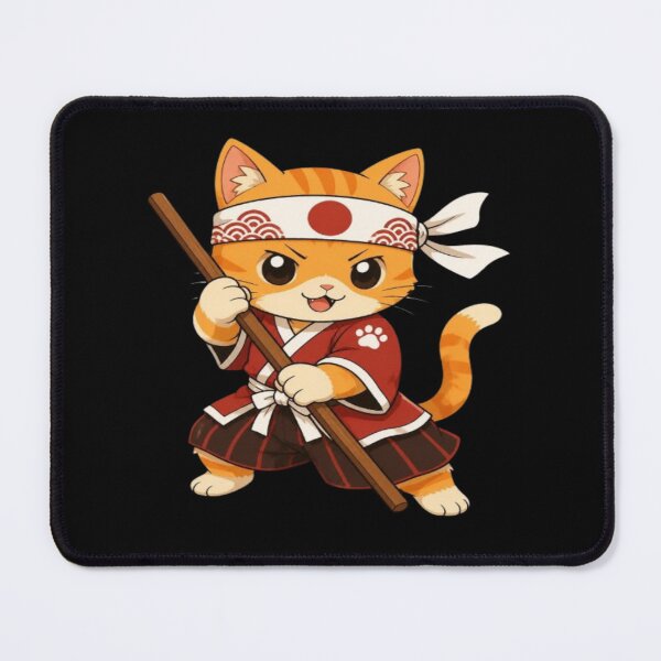 Item preview, Kawaii Samurai Cat Japanese Martial Arts designed and sold by creativerooney.