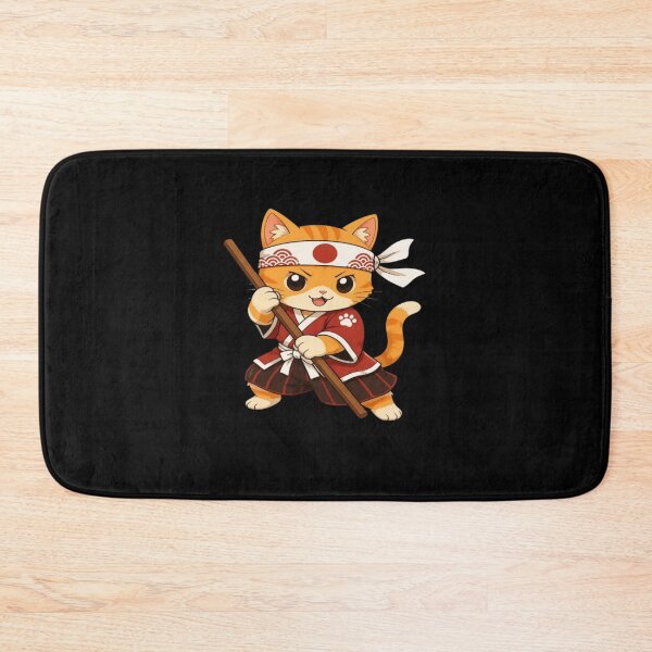 Item preview, Kawaii Samurai Cat Japanese Martial Arts designed and sold by creativerooney.