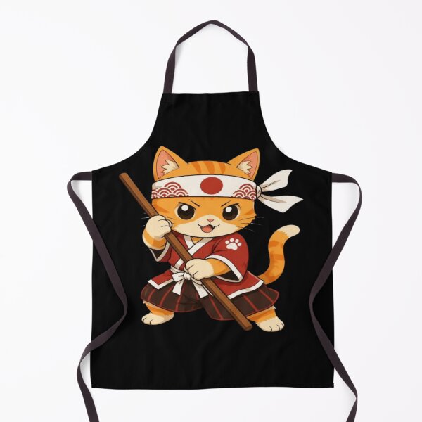 Item preview, Kawaii Samurai Cat Japanese Martial Arts designed and sold by creativerooney.