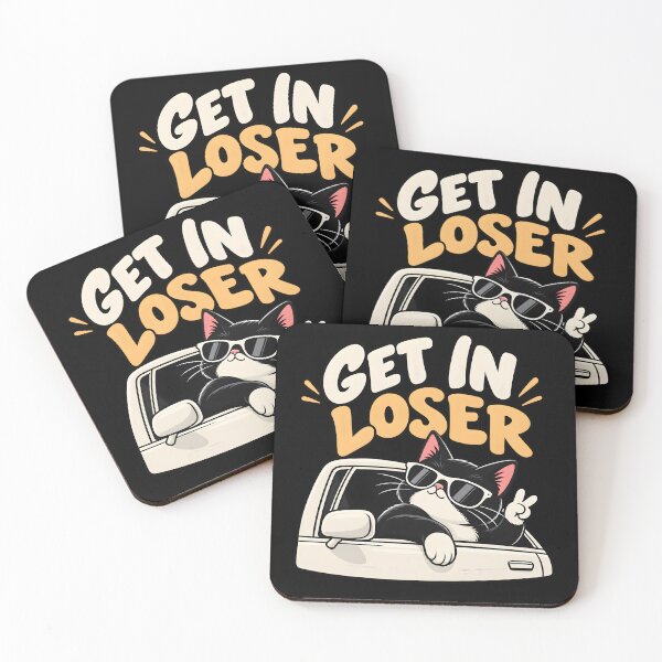 Item preview, Get In Loser Funny Cat Road Trip Design designed and sold by MR-HOOBY.