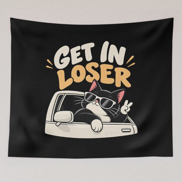 Item preview, Get In Loser Funny Cat Road Trip Design designed and sold by MR-HOOBY.