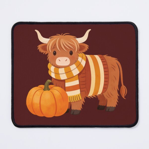 Item preview, Autumn Highland Cow & Pumpkin designed and sold by DumpsterSage.