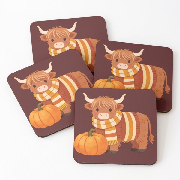 Item preview, Autumn Highland Cow & Pumpkin designed and sold by DumpsterSage.