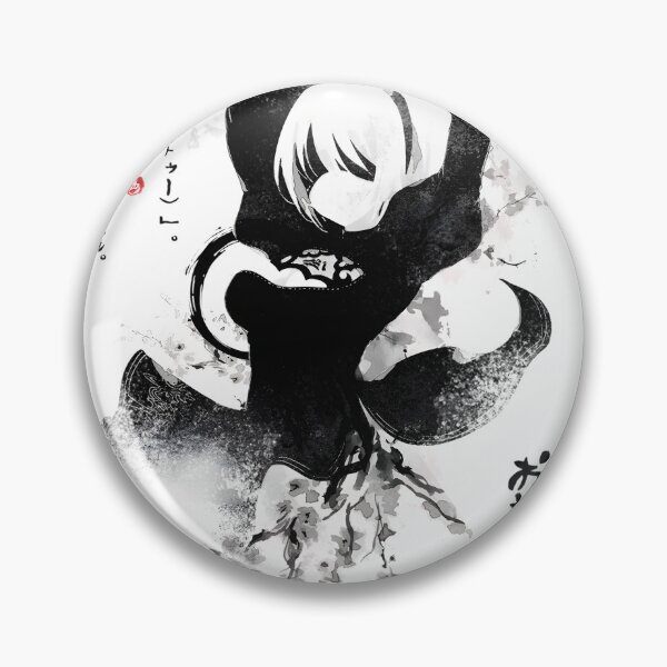 Item preview, Nier Automata Inspired Japanese Ink Style Art Design designed and sold by BaraaHisham.