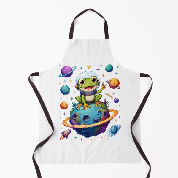 Item preview, Peaceful Galaxy Frog Astronaut In Space Making Peace Sign designed and sold by Catchy-Couture.