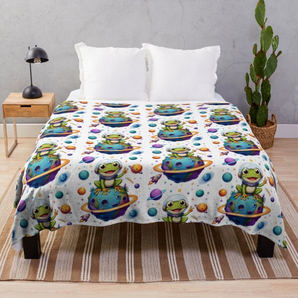 Item preview, Peaceful Galaxy Frog Astronaut In Space Making Peace Sign designed and sold by Catchy-Couture.