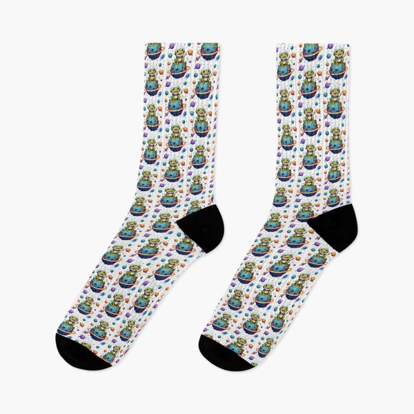 Item preview, Peaceful Galaxy Frog Astronaut In Space Making Peace Sign designed and sold by Catchy-Couture.