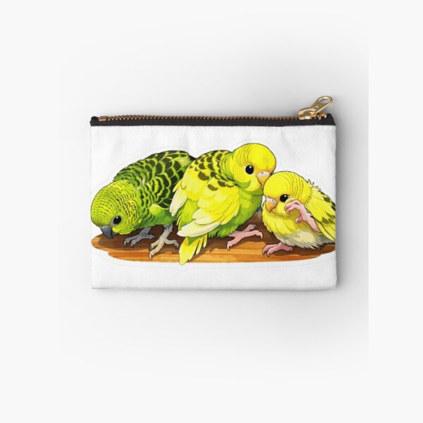 Item preview, Three Parakeets Sitting on a Branch Watercolor Art Print designed and sold by Sepia soul.