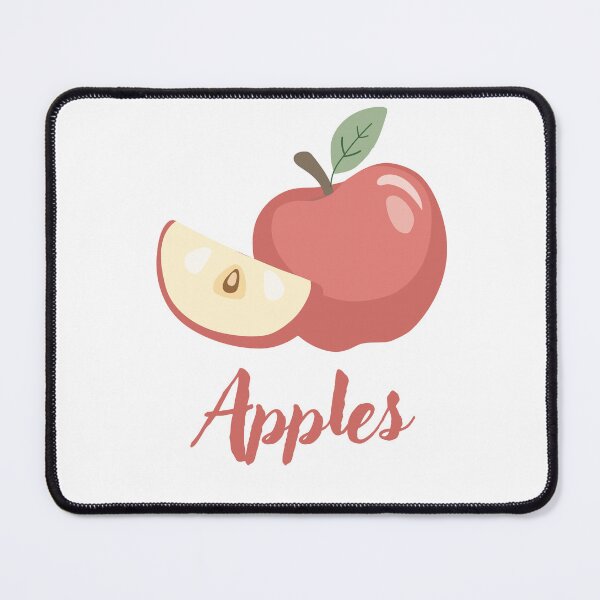 Item preview, Fresh Red Apple Slice Cursive  designed and sold by BetweenForms.
