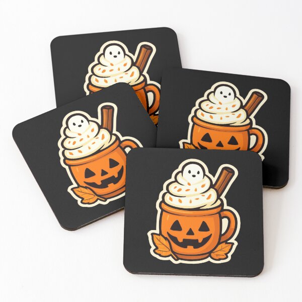 Item preview, Spooky Ghost Pumpkin Spice Latte - Cozy Autumn Halloween Coffee Mug Sticker designed and sold by UnripeAlmond.