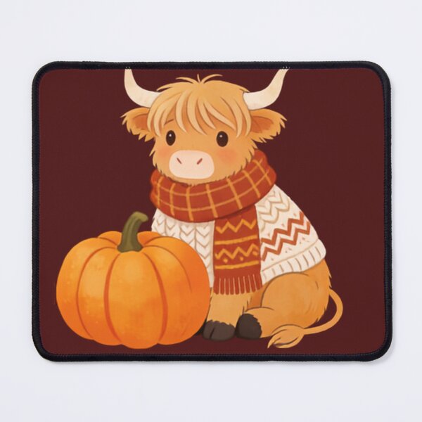 Item preview, Highland Cow & Pumpkin designed and sold by DumpsterSage.