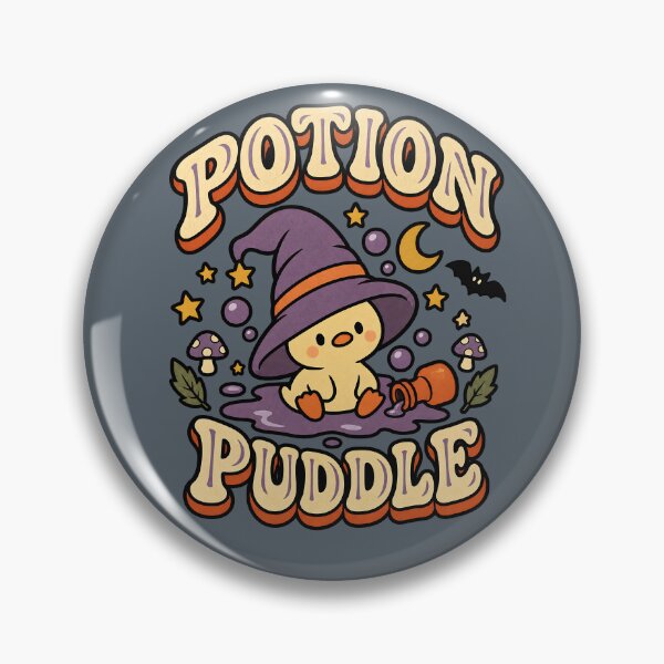 Item preview, Potion Puddle Kawaii Witch Duck Halloween designed and sold by  MAD's Recreation Studio.